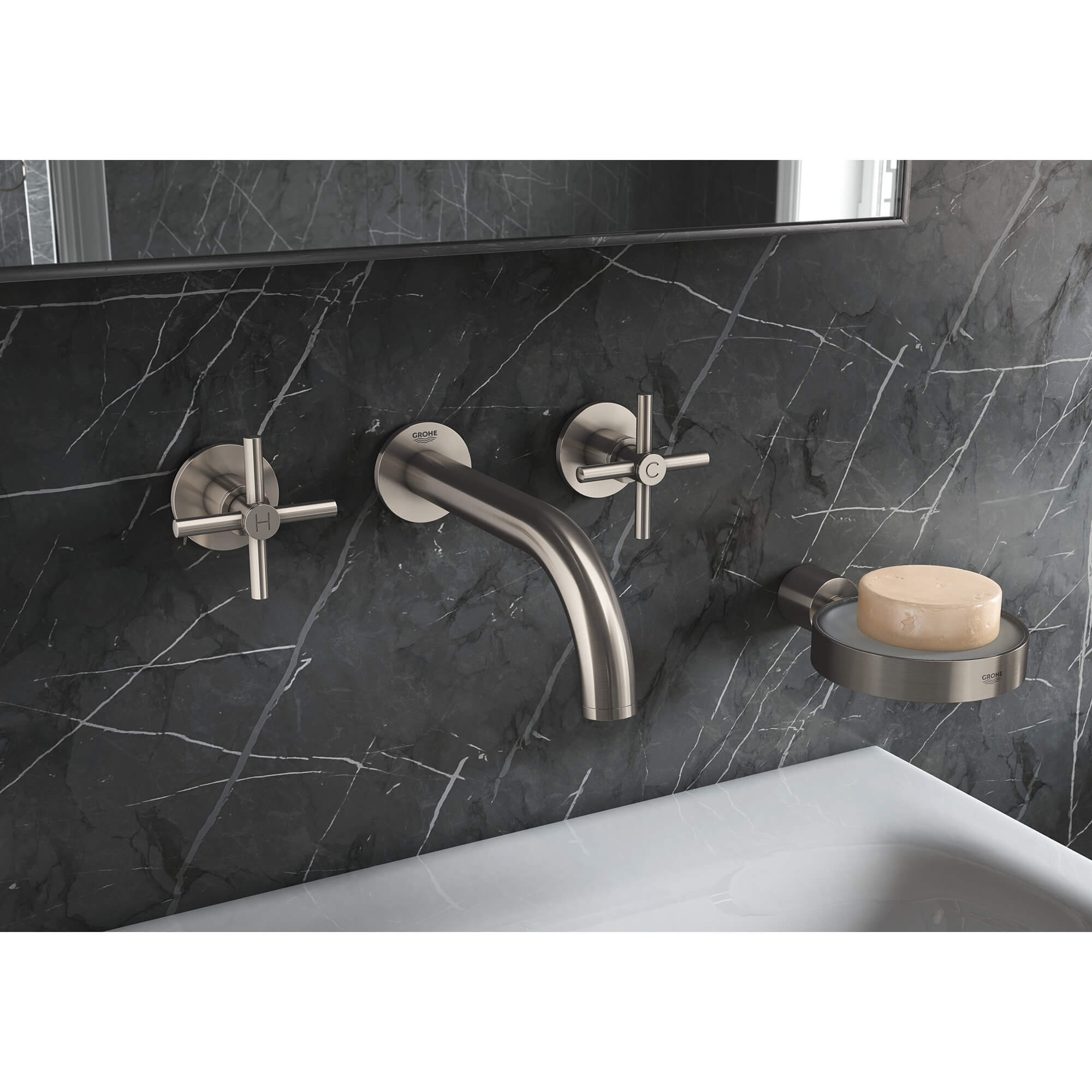 Support pour porte savon GROHE BRUSHED NICKEL